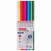 Бумага гофрированная/креповая, 32 г/м2, 50х250 см, 10 рулонов, яркие цвета, BRAUBERG