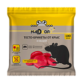 Тесто-брикет от крыс и мышей NADZOR, 100г.