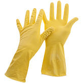 Перчатки резиновые хозяйственные "OfficeClean", желтые, р-р "XL"
